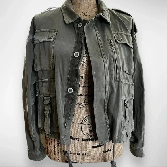 PISTOLA Women's Ashton Cropped Military‎ Jacket Colonel Size XS | EUC - Picture 4 of 11